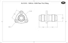 '-10AN Flanged Bolt in Pass Thru Bulkhead Fitting by Fluidworks-Fluidworks-Motion Raceworks