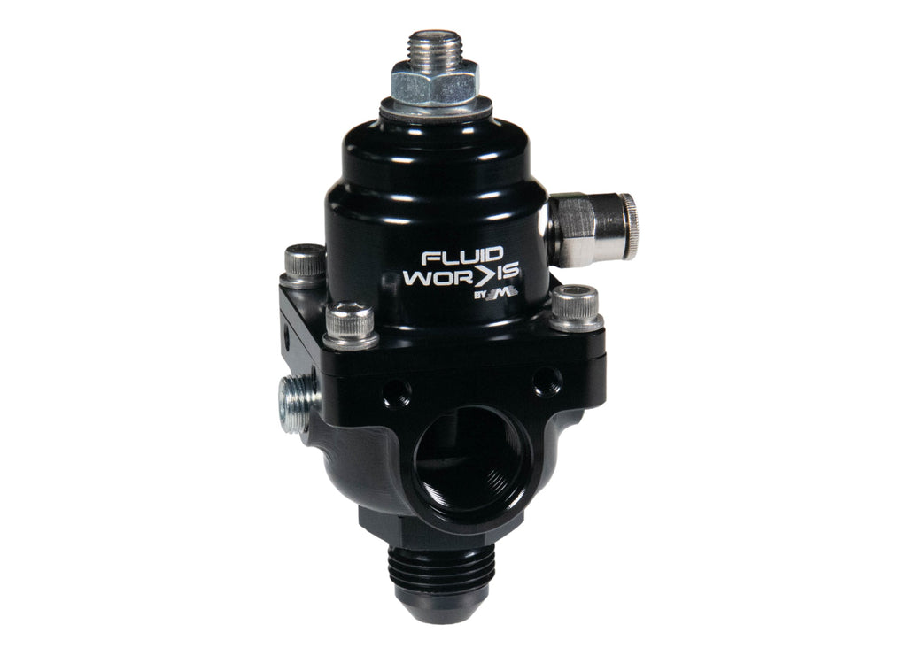 Fluidworks 3-6 gpm Fuel Pressure Regulator 35-120 psi 180 Degree Fittings-Fluidworks-Motion Raceworks