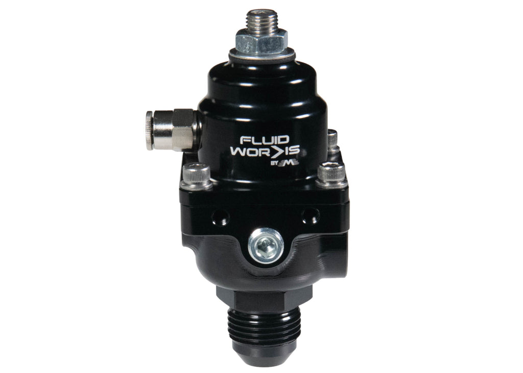 Fluidworks 3-6 gpm Fuel Pressure Regulator 35-120 psi 90 Degree Fittings-Fluidworks-Motion Raceworks