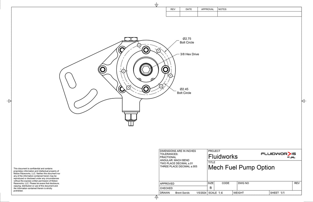 Fluidworks Single Stage Belt Drive Racing Oil Pump (Standard Rotation) 5-100-Fluidworks-Motion Raceworks