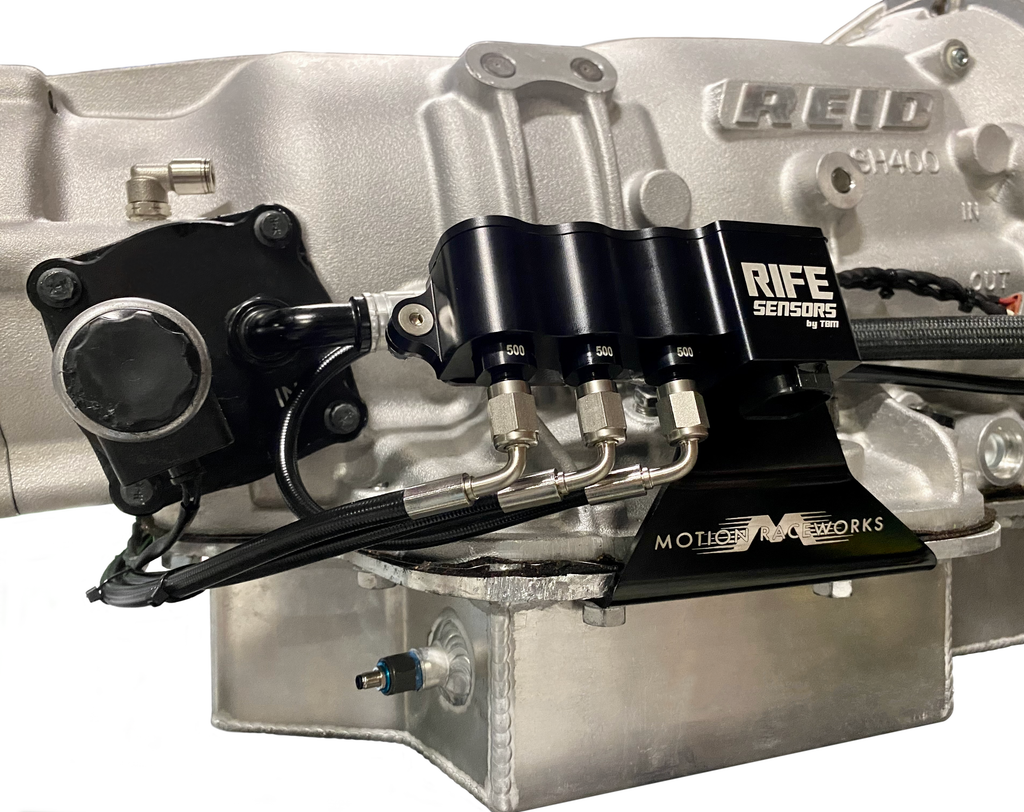 RIFE Pro Series Transmission Combo Pack for TH400 Lock Up Transmission Pressure Triple Sensor Block Kit with Mount-Motion Raceworks-Motion Raceworks