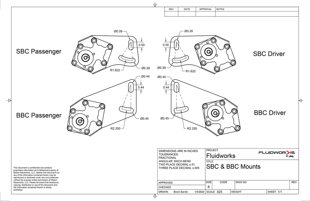 Fluidworks Single Stage Belt Drive Racing Oil Pump (Standard Rotation) 5-100-Fluidworks-Motion Raceworks