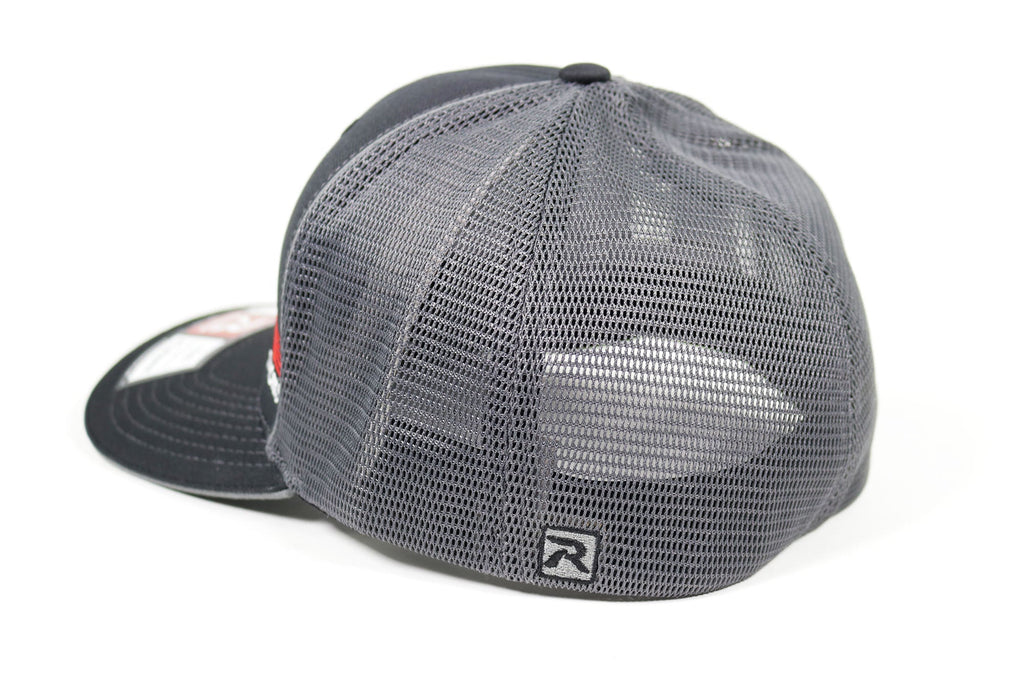 Black/Gray Flex Fit Mesh Trucker Hat 95-114-Motion Raceworks-Motion Raceworks