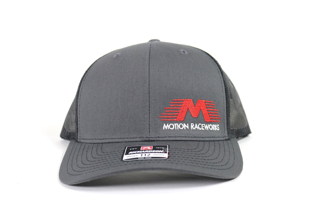 Black/Grey Motion Raceworks Trucker Snapback Hat (Mesh Back) 95-106-Motion Raceworks-Motion Raceworks