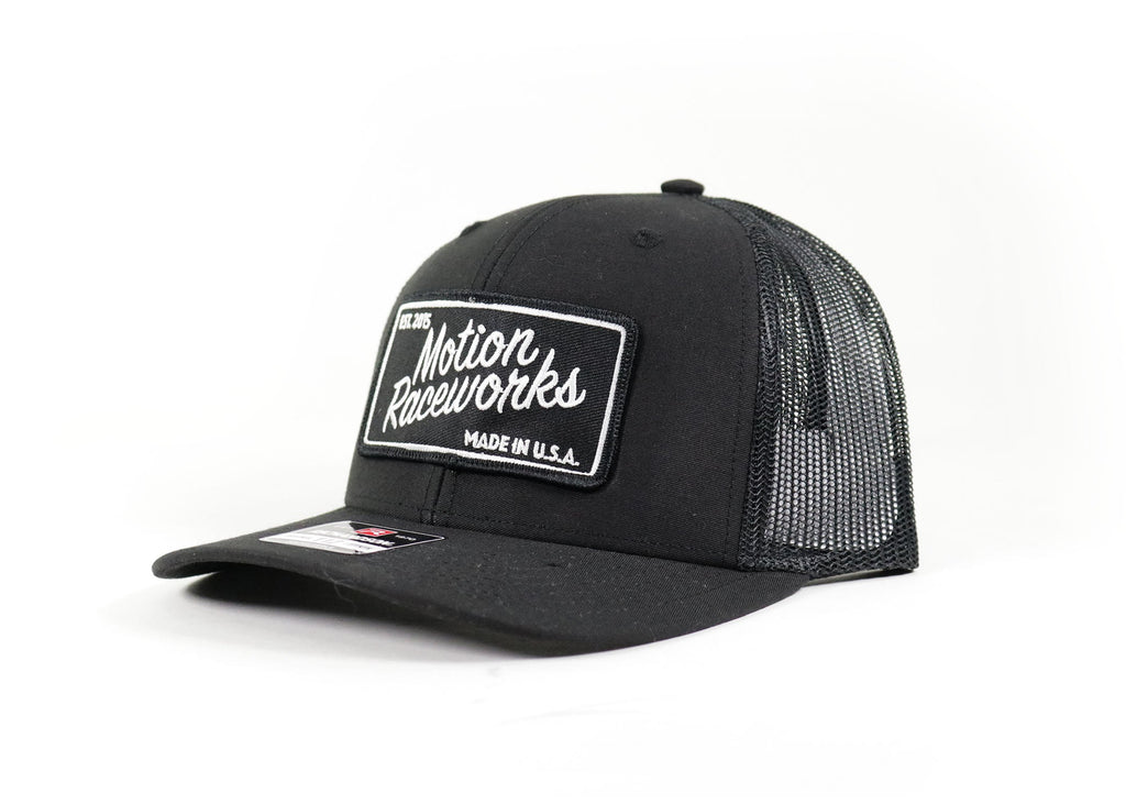 Motion Heritage Hat Black/Black Mesh Back Snapback XL (Extra Large) 95-133-Motion Raceworks-Motion Raceworks