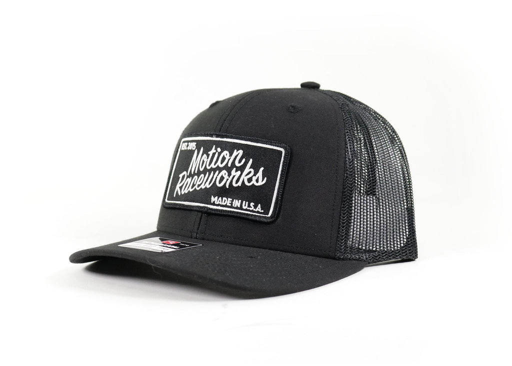 Motion Heritage Hat Black/Black Flex Fit 95-122-Motion Raceworks-Motion Raceworks