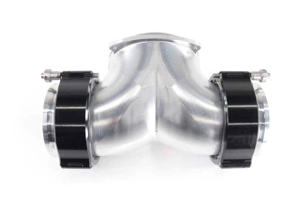 Attachment Only: Billet Dual 'T' 180° w/ 3" Quick Seal 92mm - BARE (10-13013)-Motion Raceworks-Motion Raceworks