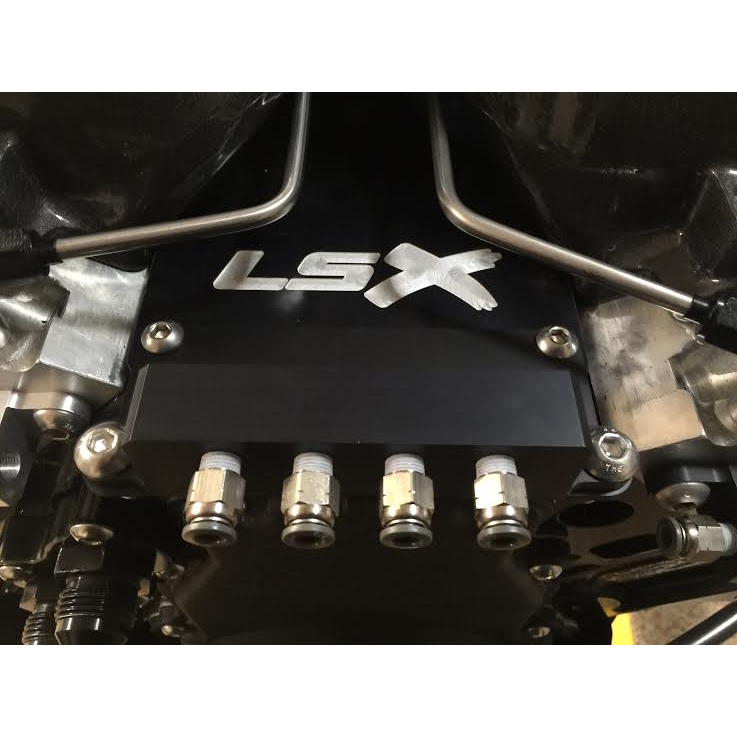 LS1 Vacuum/Boost Billet Aluminum Distribution Block w/ Valley Cover Bracket 10-10023KIT-Motion Raceworks-Motion Raceworks